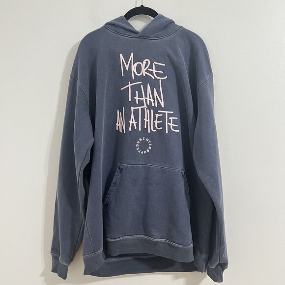 Uninterrupted More Than Athlete Pullover Hoodie Size 2XL Blue Pink Logo Active - Picture 1 of 8